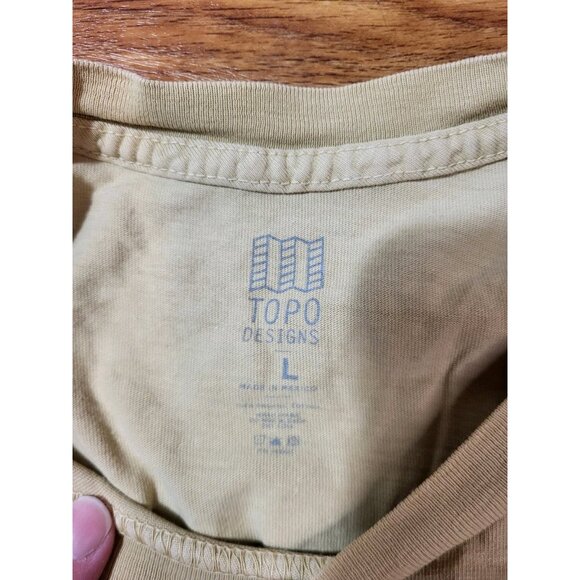 Topo Designs Long Sleeve Mens L Beige Base Layer T-Shirt - Picture 4 of 6